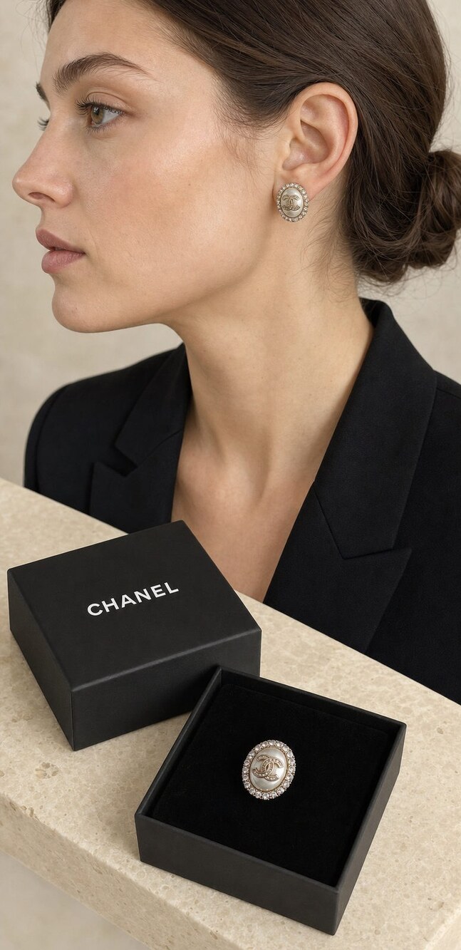 CHANEL Classic Parisian Earrings Style 34 | New with Box - Picture 8 of 9